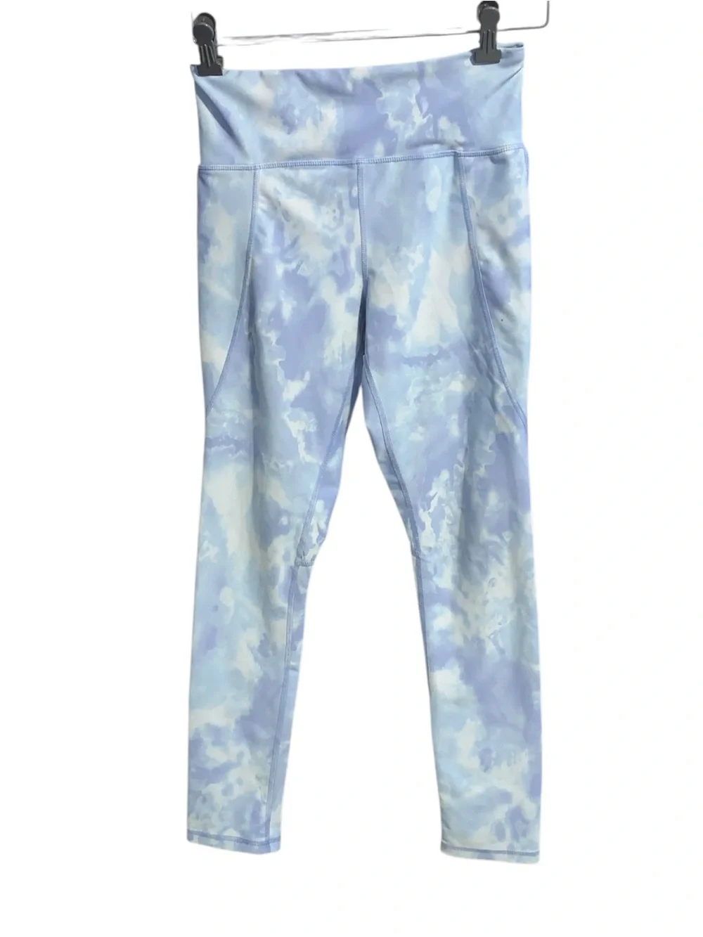 Old Navy Active Powersoft Light Blue Tie-Dye Leggings High Rise Go Dry